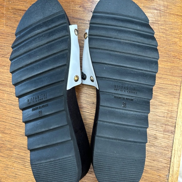 White Leather Slip on Sandals - Picture 8 of 11